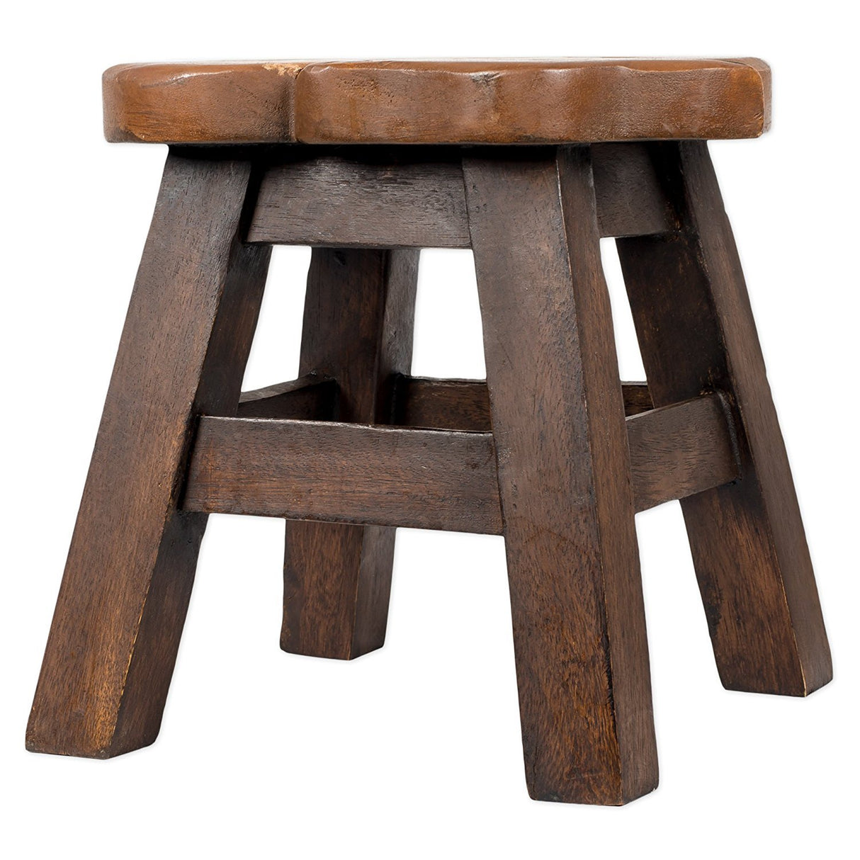 Sea Island Imports, Inc. Fox Hand-Carved Acacia Hardwood 11 inch Decorative Animal Foot Rest Step Stool Sea Island Imports, Inc.