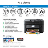 Epson Workforce WF-2860 All-in-One Wireless Color Inkjet Printer, Black - Print Scan Copy Fax - Ethernet NFC Auto 2-Sided Borderless Printing, 14 ppm, 4800 x 1200 dpi, 30-Sheet ADF, Voice Activated Epson