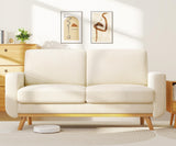 Vesgantti 68" Loveseat Sofa Beige, Comfy Corduroy Couch with Spring Cushion, Modern Sofa with Deep Seat, for Bedroom & Living Room Vesgantti