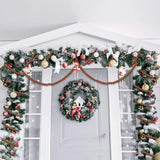 KitWinner Christmas Wood Beads Garland Retro Rustic Strand Country Farmhouse Xmas Tree Decor (14.5 Ft, Red & Green) KitWinner