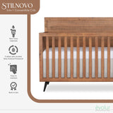 Evolur Stilnovo Mid Century 4-in-1 Convertible Crib Evolur