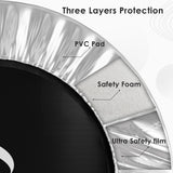 CLORIS 36'' Foldable Fitness Trampoline - Max Load 170lbs, Rebounder Indoor/Outdoor Fitness Body Exercise (Silvery) CLORIS