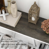 UYIHOME Farmhouse Entryway Console Table, 39.3inch Sofa Table Behind The Couch, Narrow Entryway Table for Hallway, Living Room, Foyer, Dark Oak UYIHOME