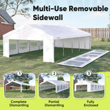 Quictent 20'x30' Heavy Duty Party Tent with Roll-up Ventilated Mesh Windows, Outdoor Event Shelter for Parties Wedding Carports Canopy BBQ Quictent