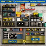 Qxdyt 72''H Garage Shelving Heavy Duty, 2500LBS Storage Shelves, 5-Tier Adjustable Metal Shelve Storage Shelf Rack, Industrial Shelving Unit for Garage, Warehouse, Basement (35" W x 15.7" D x 72" H) Qxdyt