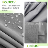 U-MAX Patio Furniture Set Cover, Outdoor Patio Table and Chair Set Covers for Backyard, Waterproof & Large Rectangle Patio Table Cover 90.5"x72.5"x27.5", Grey U-MAX