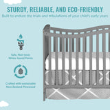 Dream On Me Chelsea 5-in-1 Convertible Crib, Steel Grey Dream On Me