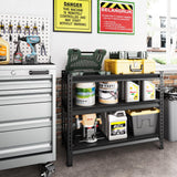 SDXYSTCE 3-Tier Garage Shelving Heavy Duty,40”W x 18”D x 36”H Metal Shelving Unit，1320 lbs Weight Capacity Adjustable Storage Shelves for Retiple Tanks, Aquariums, Pantry, Garage，Black SDXYSTCE