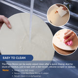 Nuwave Pizza Stone for Oven and Grill, Durable and Safe Baking Stone for Grill, Thermal Shock Resistant Cooking Stone, Natural Cordierite Baking Stone, 11.5 Inch, 1,472 °F Resistant, Round Nuwave