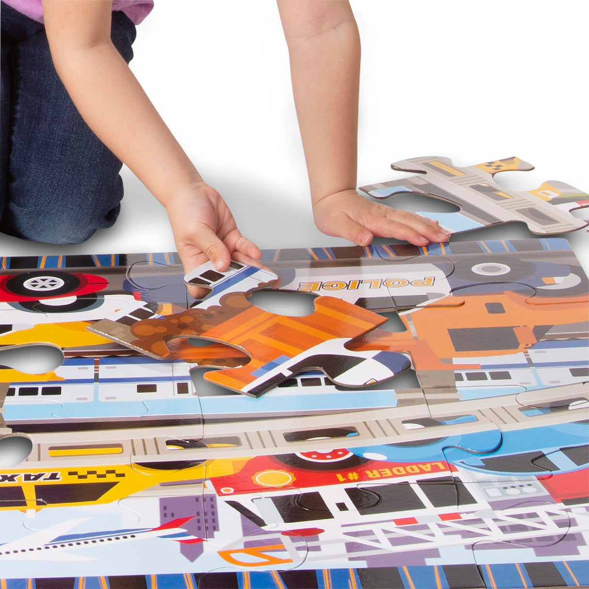 Melissa & Doug Traffic Jam Jumbo Jigsaw Floor Puzzle (24 pcs, 2 x 3 feet long) - FSC Certified Melissa & Doug