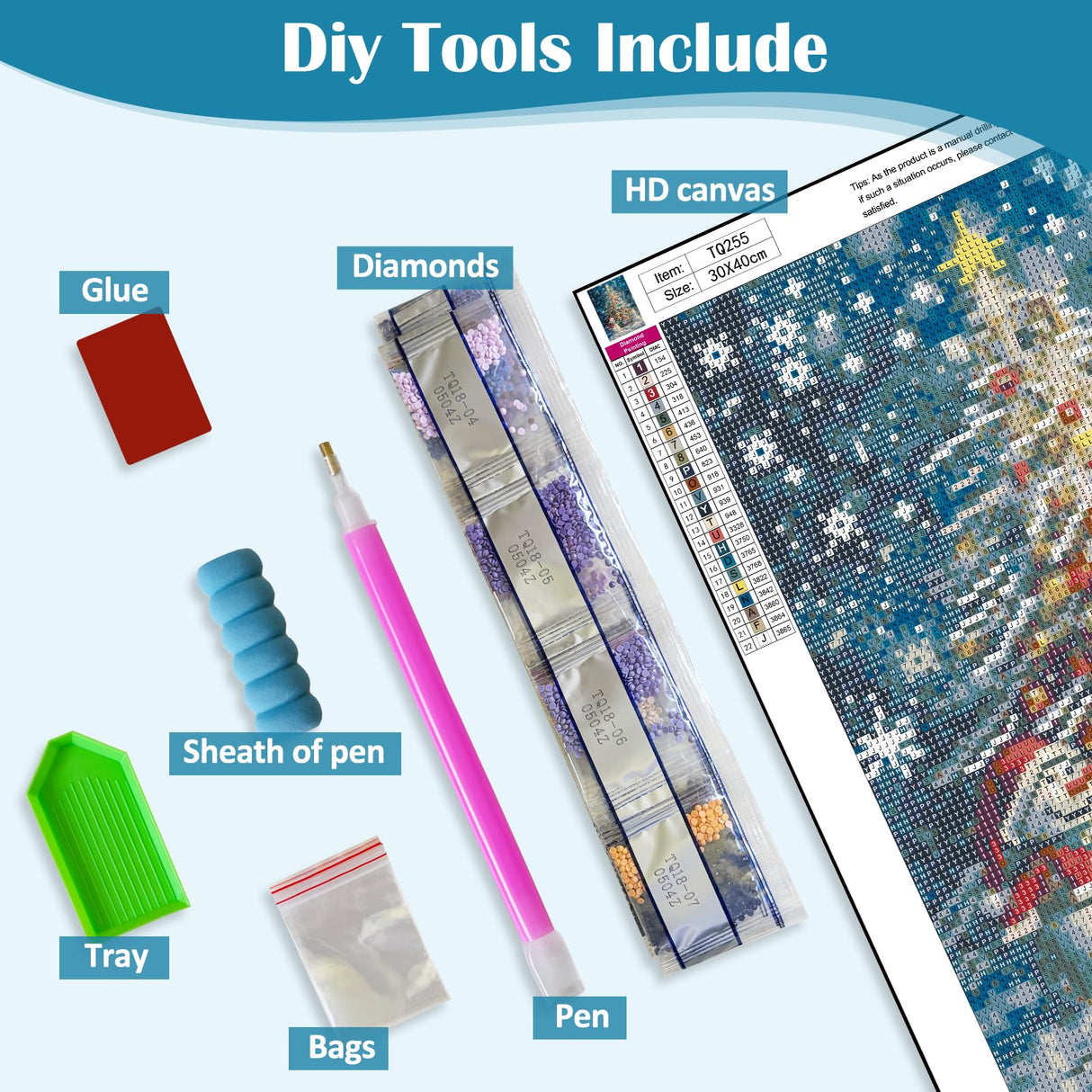 Christmas Tree Snowman Diamond Art Kits for Adults, 5D Diamond Painting Kits for Adults Beginners, DIY Full Round Drill Diamond Dot Painting Gem Art Kits for Adult, Home Wall Decor 11.8x15.7 Inch VCLKDIY