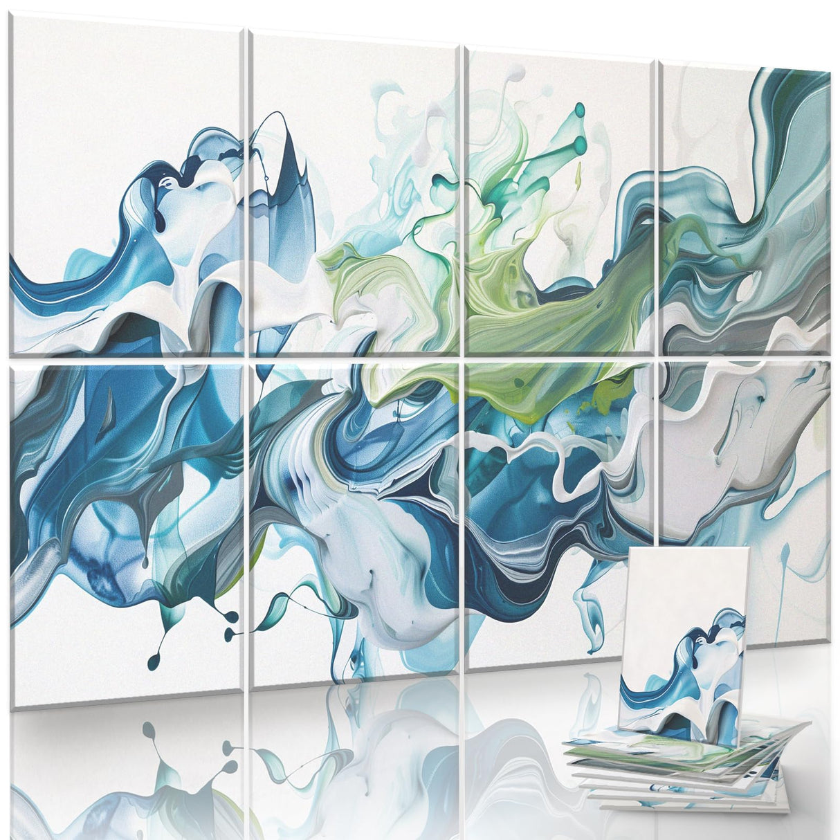 JaneTech 8-Pack Art Acoustic Panels Sound Absorbing Panels, 48x32 Inch Decorative Acoustic Panels, Sound Absorbing Wall Art with Nano Glue for Recording and Home Studio, Office,Conference JaneTech