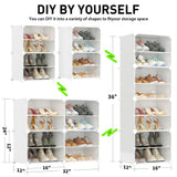 HOMICKER Shoe Storage,8 Tier Shoe Rack Organizer for Closet Shoe Cabinet with Door Shoe Shelves for Closet,Entryway,Hallway,Bedroom HOMICKER