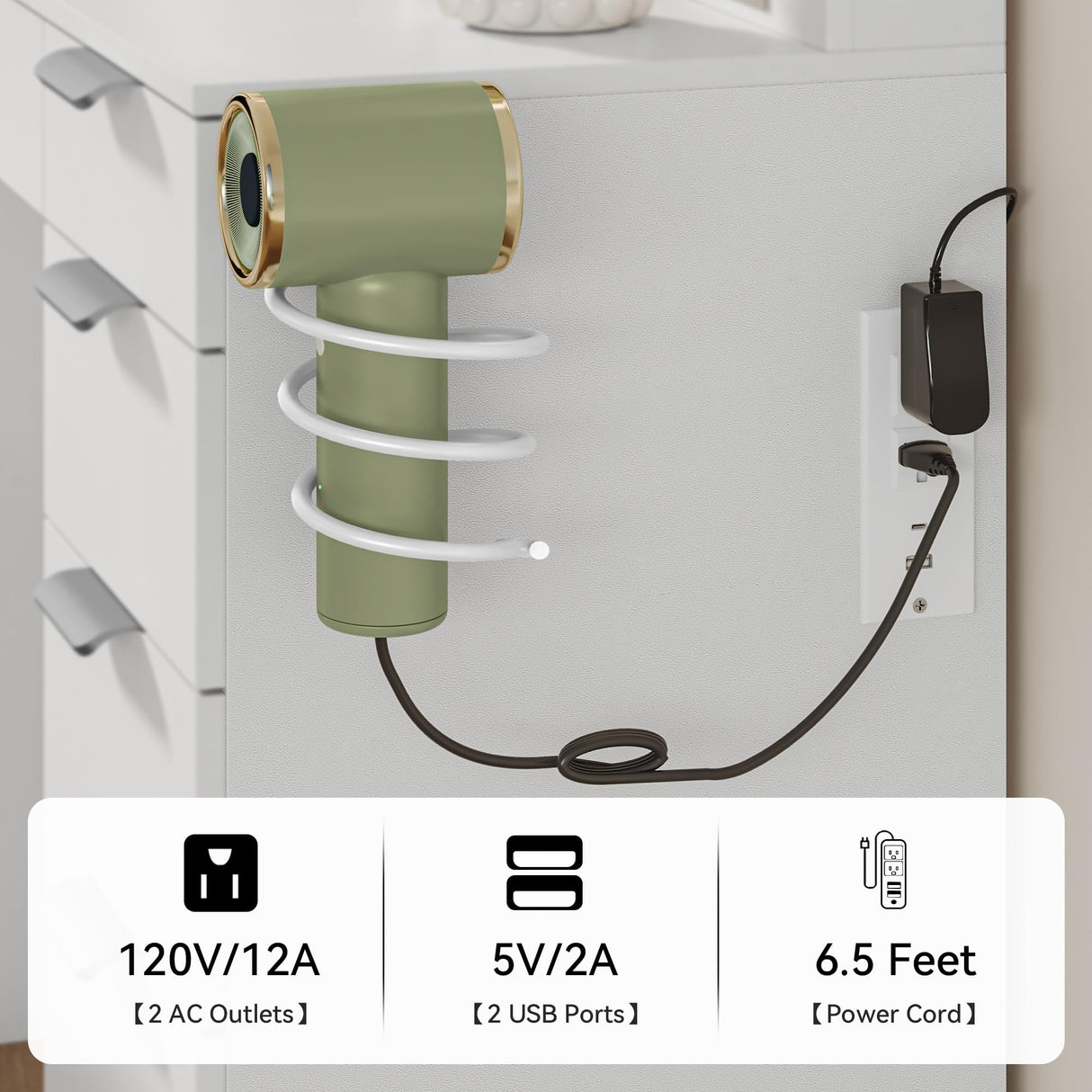 YITAHOME Makeup Vanity Desk with LED Mirror & 3 Brightness Levels, Makeup Table with 11 Drawers, Magnifying Glass, Power Outlets, Hairdryer Holder & Storage Cushion Stool for Dressing Room YITAHOME