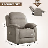 ANJ Power Recliner Chair, Electric Recliner for Adults,Oversized Reclining Chair with Remote & Side Pockets for Living Room， Bedroom,Home Theater ANJ