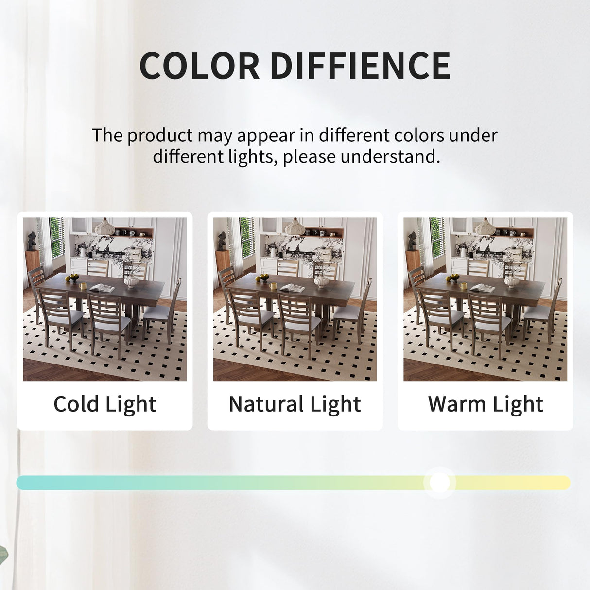 P PURLOVE 7 Piece Extendable Dining Table Set, Wooden Rustic Extendable Table with 18" Move Leaf and 6 Piece Upholstered Chairs for Dining Room, Kitchen (Brown) P PURLOVE