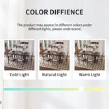 P PURLOVE 7 Piece Extendable Dining Table Set, Wooden Rustic Extendable Table with 18" Move Leaf and 6 Piece Upholstered Chairs for Dining Room, Kitchen (Brown) P PURLOVE