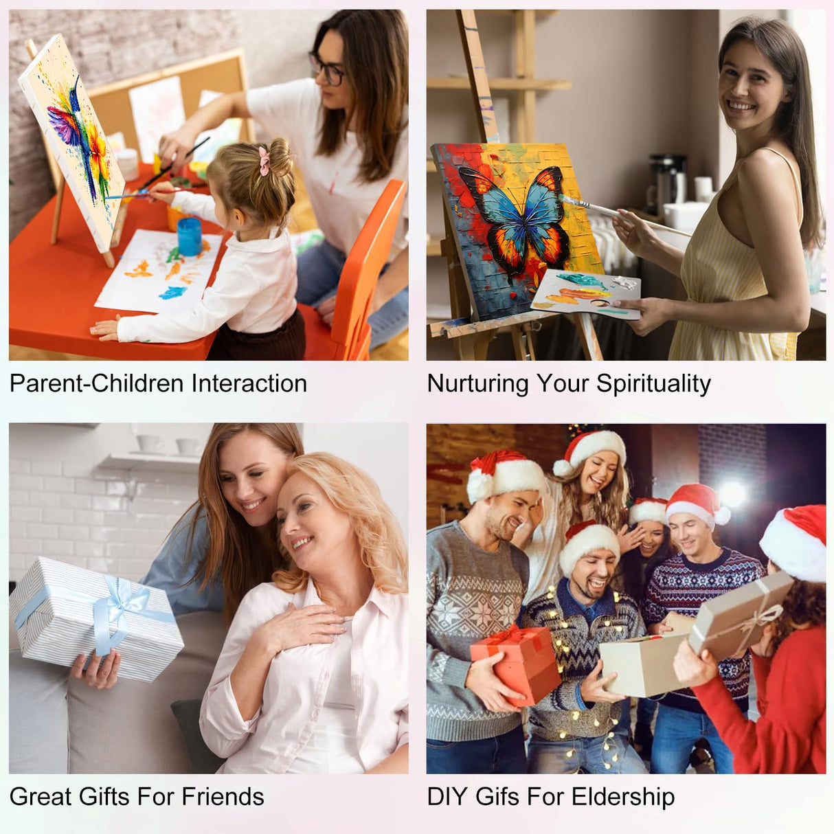 Yezavesu Framed Paint by Numbers Kit for Adults Beginner & Kids Ages 8-12, Book Paint by Numbers Without Easel, DIY Number Painting for Adults Flowers for Home Wall Decor Gift 10x 10 inch Yezavesu