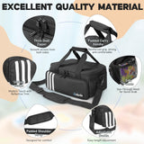 ORKELS Craft Paint and Marker Organizer, Acrylic Paint Storage Bag with Brush and Bottle Holders, Large Marker Carrying Case for Artists (Black) ORKELS