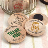 Personalized Wooden Wedding Magnets, Personalized Refrigerator Magnets, Save The Date Magnets (Set of 50) Ducky Days