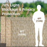 SHYDZYYC Natural 2 Pack 4FT X 16.4FT Reed Fencing Roll, Balcony Privacy Balcony Shade Reed Bamboo Fencing Garden Fence Border, Wind Block Sunshade Fence Screen for Outdoor Yard Patio Flower Bed Edge SHYDZYYC