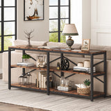 Tribesigns 70.9 Inch Industrial Console Table with Storage Shelves for Living Room and Entryway Tribesigns