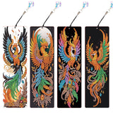 4 Pack Diamond Painting Bookmark Kits of Phoenix, Special Shaped Diamond Art Bookmarks with Pendant, DIY Handmade Crafts Home Office Supplies Reading Bookmark, Perfect Gift for Book Lovers Focart