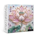 3D Pretty Crystal Lotus Flower Puzzles for Adults 1000 Pieces, Beautiful Plant Art Diamond Floral Puzzle, Challenging Wildflower Pages Aesthetic Pink Embroidery Jigsaw Puzzles Larkipuzz