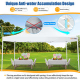 HOTEEL 10x15 Pop up Canopy Tent for Parties, Heavy Duty Easy Setup Tent Without Sidewalls, Outdoor Commercial Instant Gazebo for Wedding Event, with Roller Bag & Sand Bags, White(Hexagonal Frame) Hoteel