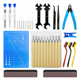 3D Printer Tool Kit, TIOPY 61Pcs 3D Printer Accessories for Cleaning, Removal Finishing Cutting, Includes Cleaning Needles,Tube Cutter,Tweezers,Pliers,Wrench, 3D Printing Tools for Bambu Lab/Kobra/MK4 TIOPY