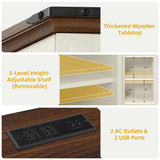 DWVO Farmhouse TV Stand for 65 Inch TV, 31.5" Tall Entertainment Center w/3 Drawers & Shutter Doors, Rustic Media Console Cabinet w/Storage Shelves, Wood Television Stand for Living Room, Rustic White DWVO