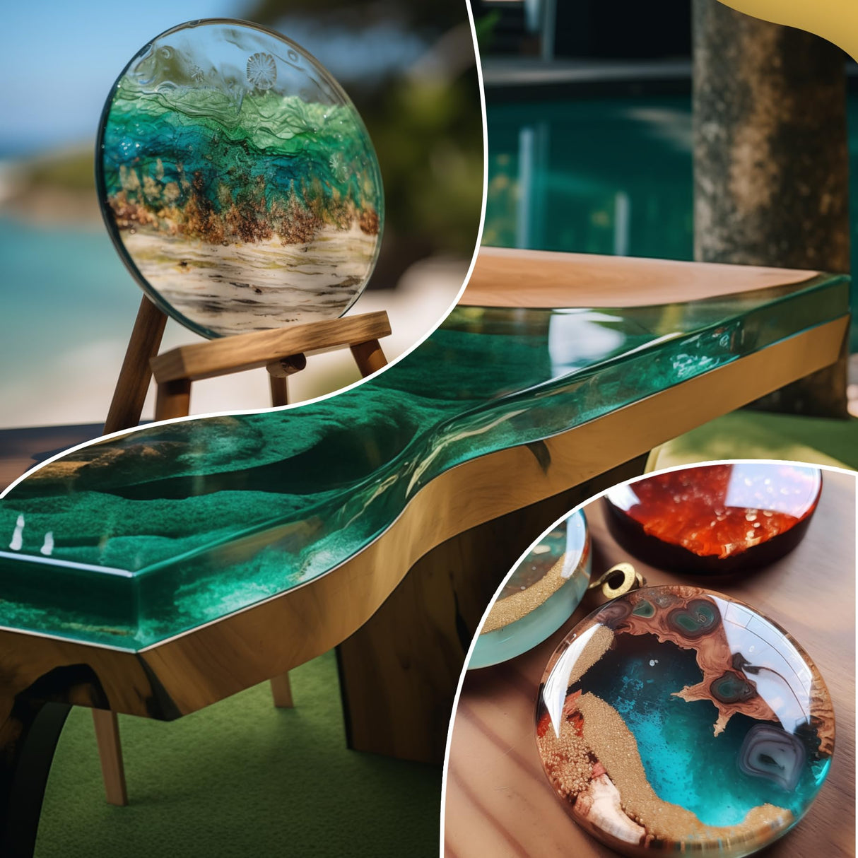 Demorex Epoxy Resin 2 Gallon Kit, Upgraded Crystal Clear Resin Epoxy Food Safe, Self Leveling & Bubble Free Epoxy Resin with Anti-Yellowing for Coating, Casting, Molds, Jewelry Making, DIY Demorex