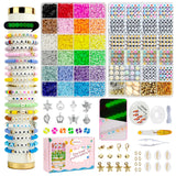 LZOUOWO Friendship Bracelet Kit Concert Bracelets Merch, 7200pcs Clay Beads for Bracelet Making Kit with Glow Beads Letter Beads and Smile Face Number Beads Jewelry for Crafts Gift LZOUOWO