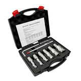 CORTOOL Annular Cutters Set 9pcs 3/4 Inch Weldon Shank 1 Cutting Depth 1/2-1-1/16 Cutting Diameter Two-Flat HSS M2 Slugger Bits for Mag Drill Press with Pilot Pin & Carbide Tipped Pen Cortool