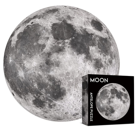 Antelope - 1000 Piece Puzzle for Adults, Space Moon Jigsaw Puzzles 1000 Pieces, Telescope Planet Close-up Round Puzzle, High Resolution, Matte Finish, No Dust Space Puzzle ANTELOPE