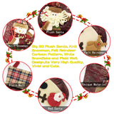 ETERAMUS 21 inch Plaid Christmas Stockings Deer, Bear, Animal One Piece, Felt Large Plush 3D Reindeer Snowman Design Hanging Stocking for Girls Boys Xmas Tree Mantel Party Decor (Green) ETERAMUS