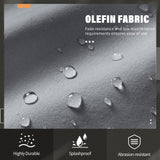 Solaste Aluminum Patio Furniture Set, 4 Pcs Modern Outdoor Conversation Set Couch Sofa with Upgrade Cushion and Glass top Coffee Table,Grey Solaste