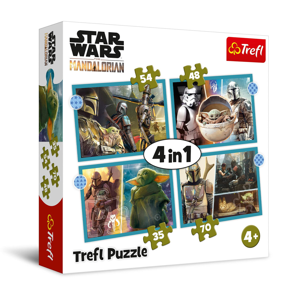 Trefl 34397 - Star Wars Mandalorian - Set of 4 Jigsaw Puzzles for Kids Trefl
