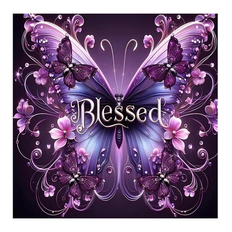 NWQZBYHT Butterfly Diamond Art Kits for Adults,Butterfly Flowers 5D Diamond Painting Kits for Beginner,DIY Round Full Drill Diamond Dots,Gem Art Kit for Adults Crafts Home Wall Decor 13.78x13.78 Inch NWQZBYHT