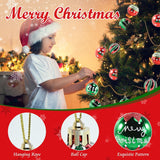 30PCS Christmas Balls Ornaments - 2.36" Red Green White Xmas Balls Decoration, Shatterproof Christmas Balls Ornaments for Christmas Tree, Painting & Glittering Hanging Ball for Party Event(Style-25) AWSL
