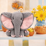 CODGP Crochet Kit,13in Crochet Animal Kit Elephant,Crochet Starter Kit Gift for Adults Kids with Yarn Sets,Amigurumi Crochet Kits with Step-by-Step Video Tutorials CODGP