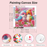 FHBUBPUP 5D Bird Diamond Painting Kits for Adults, Flowers and Birds Diamond Art Kits for Beginners - DIY Full Drill Round Diamond Dot Gem Art, Craft Gift Suitable for Home Wall Decoration 12×12Inch FHBUBPUP