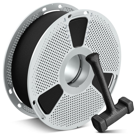 SUNLU 1KG PA6-CF 3D Filament 1.75mm, Heat Deflection Temperature up to 209°C, Made of 80% PA Nylon and 20% Carbon Fibers, Stiff & Strong & Heat Resistant, for Industrial Parts, Frosted Texture, Black SUNLU