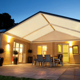 E&K Sunrise 18' x 18' Sun Shade Sail Straight Edge Rectangle Canopy Shade Cover with D-Ring Grommets UV Block for Outdoor Pergola Backyard Garden Patio Deck (Beige) E&K