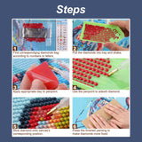 PFFNGPEN Diamond Art Painting Kits for Adults, DIY Sun and Moon Diamond Art Kits for Beginners,5D Round Full Drill Diamond Art Painting for Home Wall Decor Craft Gifts 12x12 inch PFFNGPEN