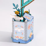 Hands Craft Hello Kitty and Friends Cinnamoroll Sunflower 3D Wooden Puzzle Kit | DIY Flower Model | Arts & Crafts | Creative Hobby Kits | Cinnamoroll Character | Wood Building Set Hands Craft