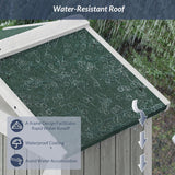 BELLEZE Outdoor Storage Cabinet with 4 Removeable Shelves, Wooden Garden Tall Storage Shed Lockable Tool Storage Cabinet with Waterproof Roof, Outside Tool Shed for Patio Lawn Yard Backyard - Gray BELLEZE