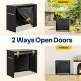 VIVOHOME 4ft Waterproof Log Rack Cover, Heavy Duty 600D Oxford Outdoor Firewood Storage Cover with Zipper and Hook Loop Tape (Log Rack not Included) VIVOHOME