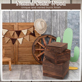 Barydat 6 Pcs Wood Display Risers Rustic Cupcake Stand Food Risers for Buffet Table Wooden Stackable Display Stand Box for Catering Dessert Collectibles Jewelry Figures Show Barydat