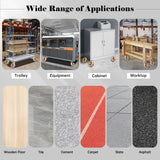 W B D WEIBIDA 8-Inch Industrial Grade Casters Wheels, Heavy Duty Casters Set of 4 with Brake 6000 LBS, Maintenance-Free Polyurethane on Aluminum Wheels, Plate Swivel Casters for Industrial W B D WEIBIDA